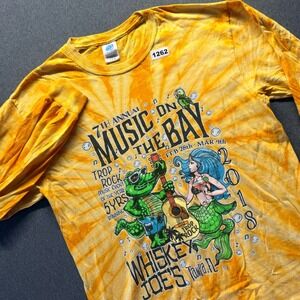 Colortone Music On The Bay 2018 Tie Dye Long Sleeve Shirt Mens‎ Large Trop Rock